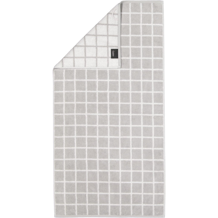 CAWÖ Home Handtücher Zoom Karo 123 Platin - 76 Saunatuch 80x200 cm, Saunatuch 80x200 cm