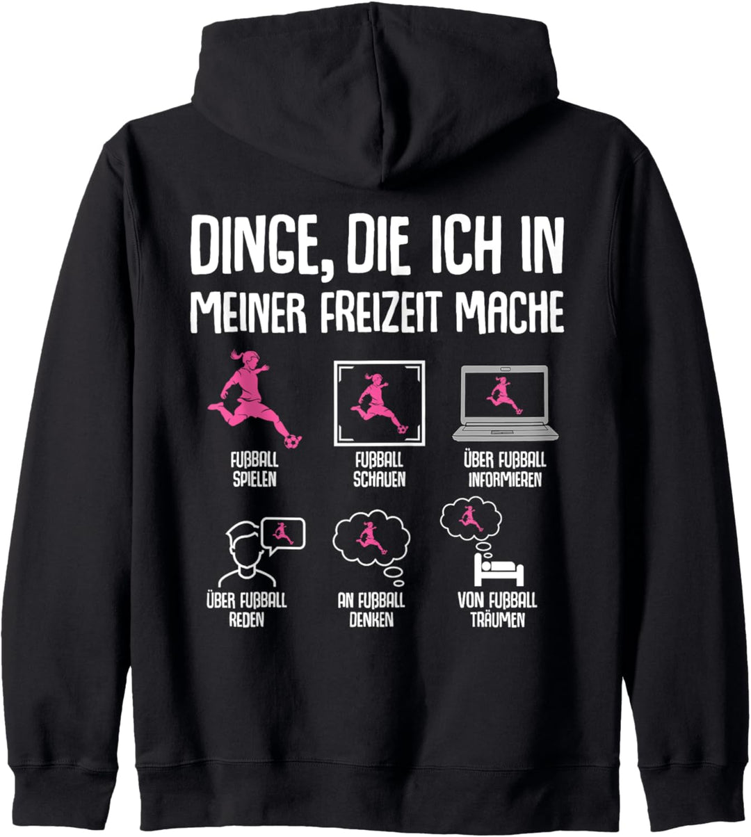 Fussball Mädchen Fussballerin Fussball Kinder Damen Kapuzenjacke