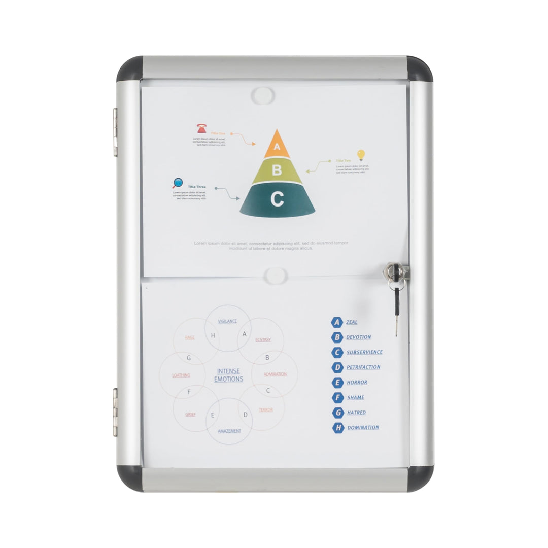 Bi-Office Schaukasten Vitrine "Enclore", Whiteboard, Mangetische Innenfläche, geeignet für 2 x DIN A