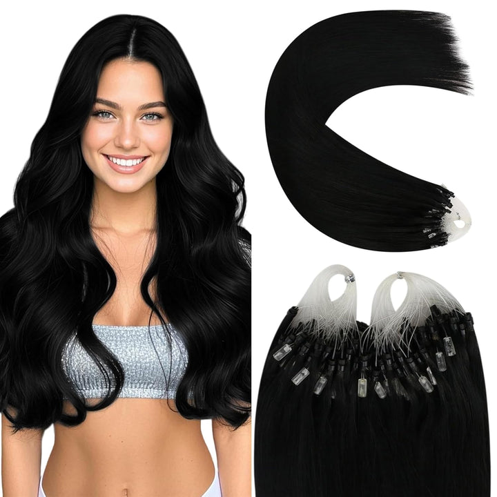 YoungSee Extensions Echthaar Microring Schwarz Microring Extensions Echthaar 1g Schwarz Microring Ha