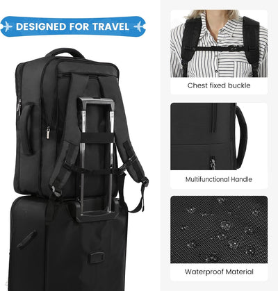 LOVEVOOK Handgepäck Rucksack, Reiserucksack Damen Herren, Travel Backpack mit Nassfach, Erweiterbare