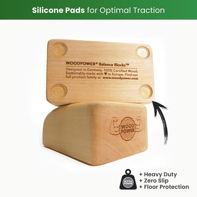 WOODPOWER BalanceBlocks - I Handstand-Klötze & Yoga Block in einem - unterstütze Deine Handgelenke b