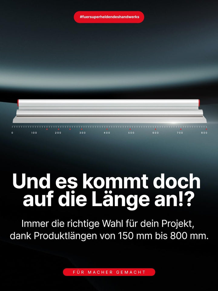 "Flächenspachtel Al" Aluminium Spachtel 200mm mit abgerundeten Ecken | Ideal für Heimwerker & Burgen