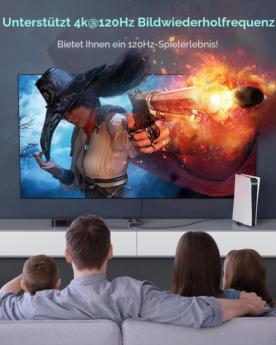 GANA HDMI 2.1 Switch, Ultra HD 8K Bidirectional Splitter, 4K@120Hz, 8K@60Hz, Aluminum Selector for P