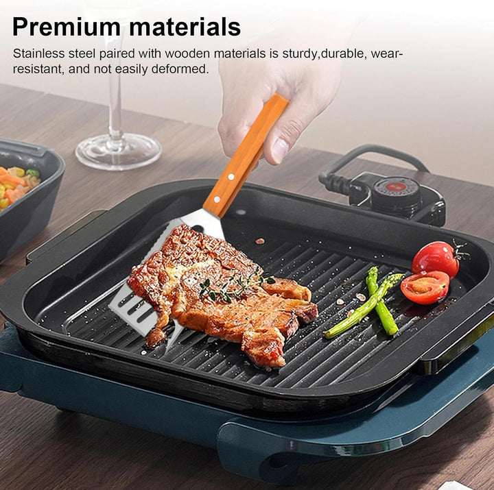 Grillbesteck Set, 5-in-1 Grillspatel, Edelstahl Grillbesteck, Grillspachtel Multitool, mit Multifunk