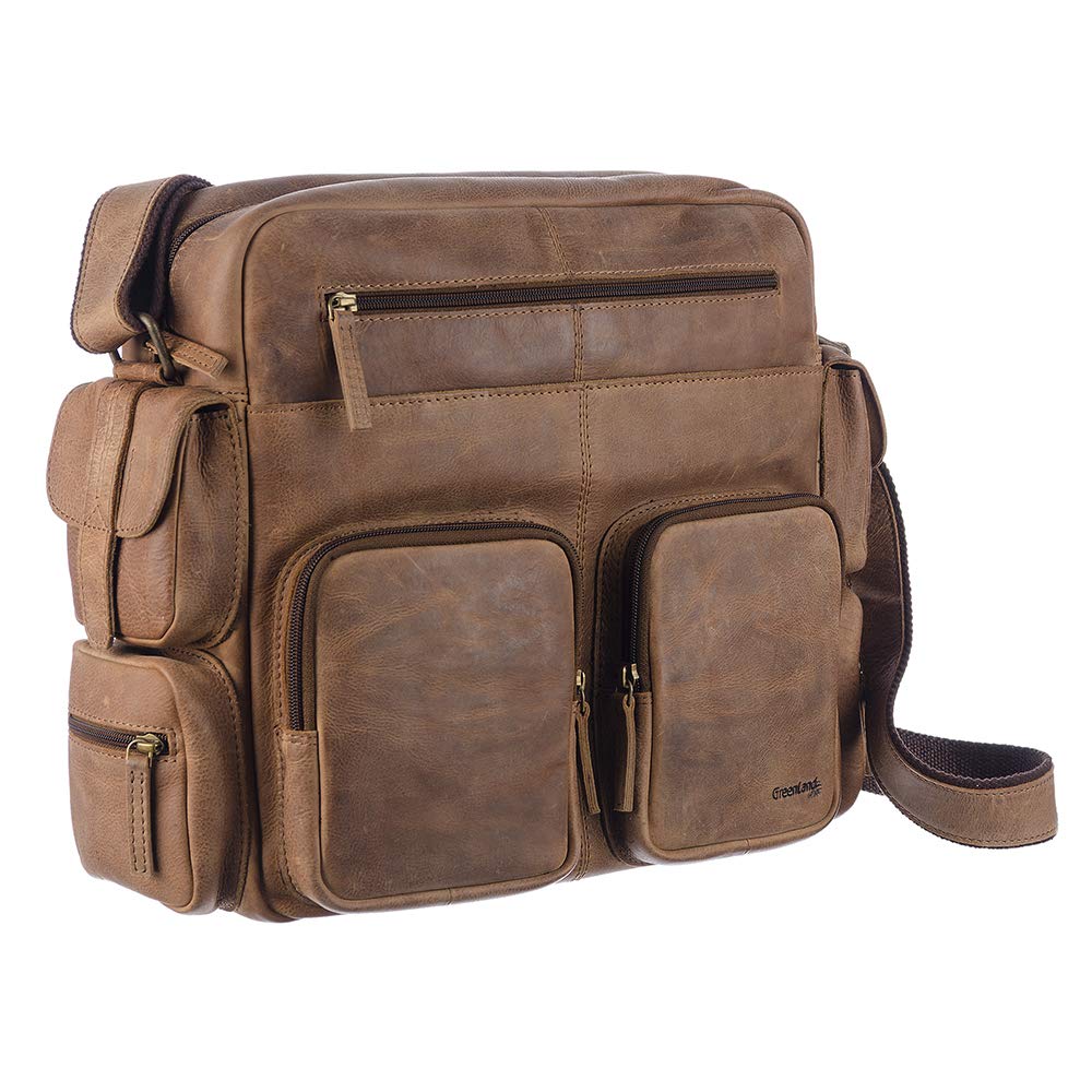 Greenland Nature Montenegro Umhängetasche Leder 33 cm Laptopfach