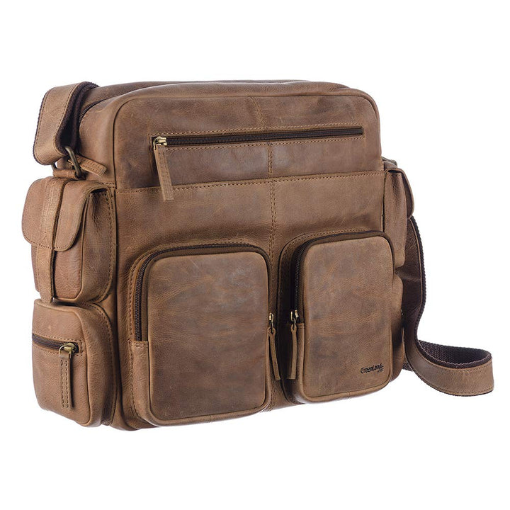 Greenland Nature Montenegro Umhängetasche Leder 33 cm Laptopfach