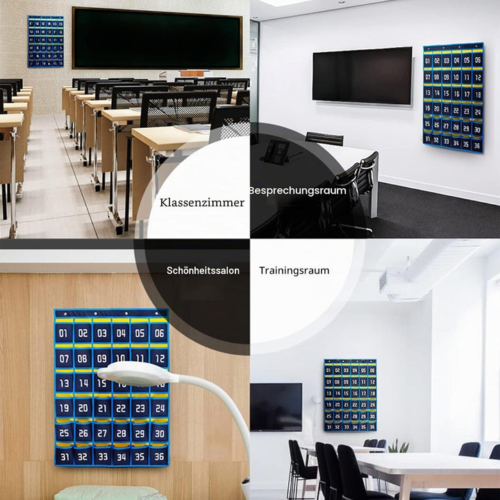 mumisuto Nummerierte Aufbewahrungstasche für Klassenzimmer, 30 Nummerierte Taschen,Handy-Taschen,Han