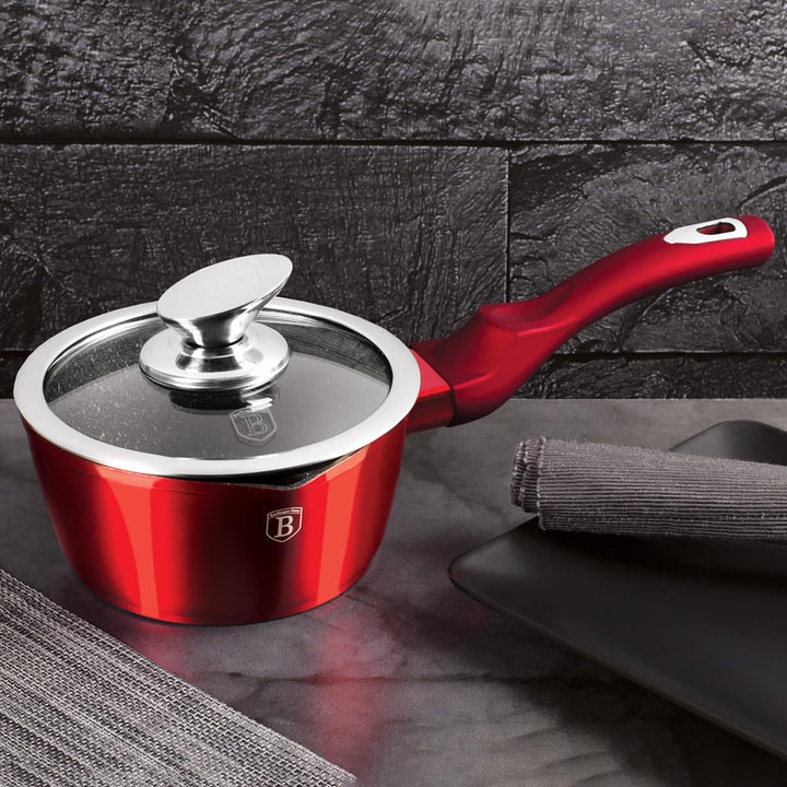 Berlinger Haus Metallic Line BH-1525N Stieltopf, 16 cm, Bordeaux