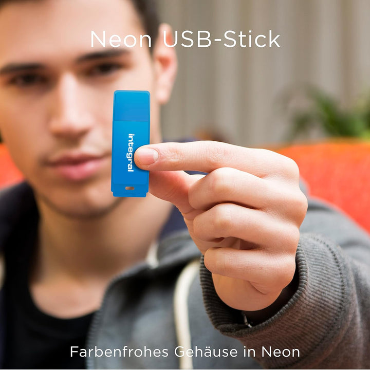 Integral 64GB Neon USB 2.0 Flash-Laufwerk 5er-Pack (Schwarz/Pink/Gelb/Orange/Blau) USB2.0 64GB Multi