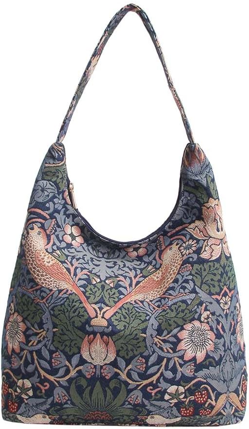 Signare Tapisserie Umhängetasche Damen, Shopper Damen Gross, Strandtasche Gross mit William Morris D