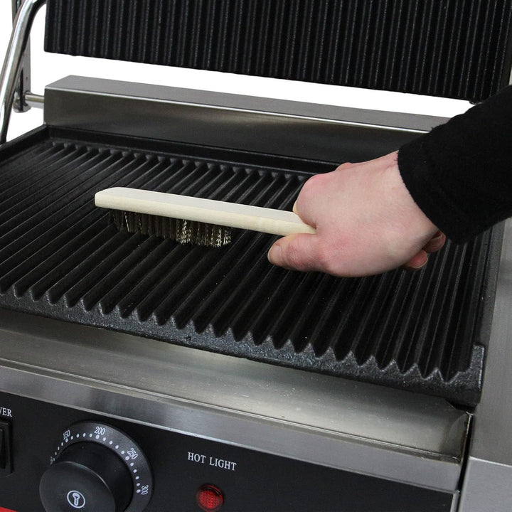 KuKoo Edelstahl Paninigrill Elektrogrill Paninitoaster Sandwichtoaster Grill Tischgrill Gerillt 2200