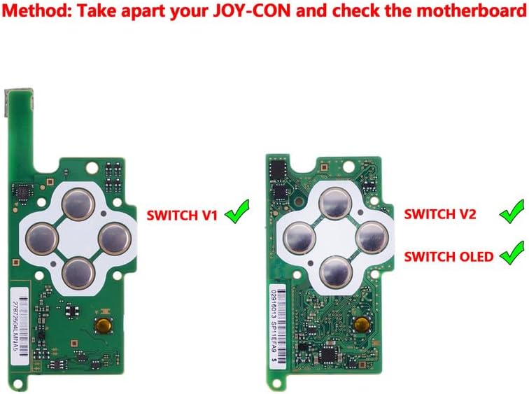 eXtremeRate LED Tasten Set für NS Switch Joycon,Leuchttaste ABXY Knöpfe Tasten Trigger Button DFS LE