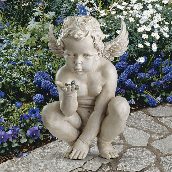 Design Toscano Cherub Statue Des Lebens Rätsel, Masse: 23 x 29 x 38 cm 2.25 kg