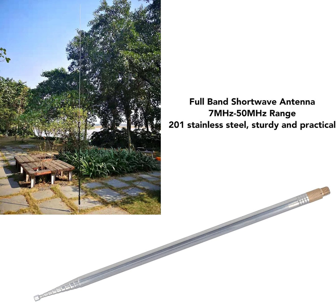 Pac 12 Shortwave Antenna Vollband 7 MHz bis 50 MHz Teleskope Edelstahlantenne 10 Abschnitte bis zu 2