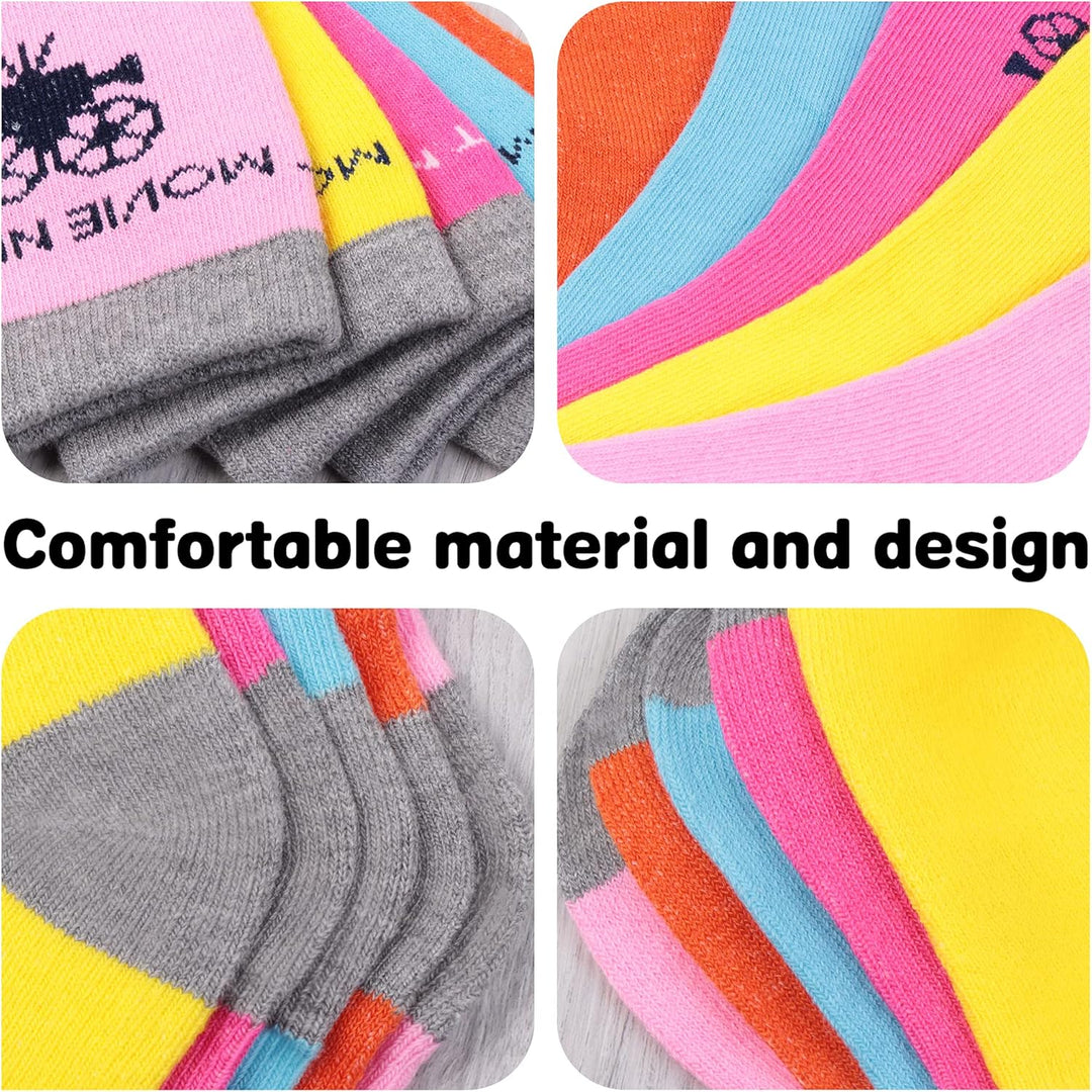 L&amp;K-II 10/12 Paar Pack Jungen Kindersocken Frühling und Sommer Socken mit niedlichen Mustern Mehrfar