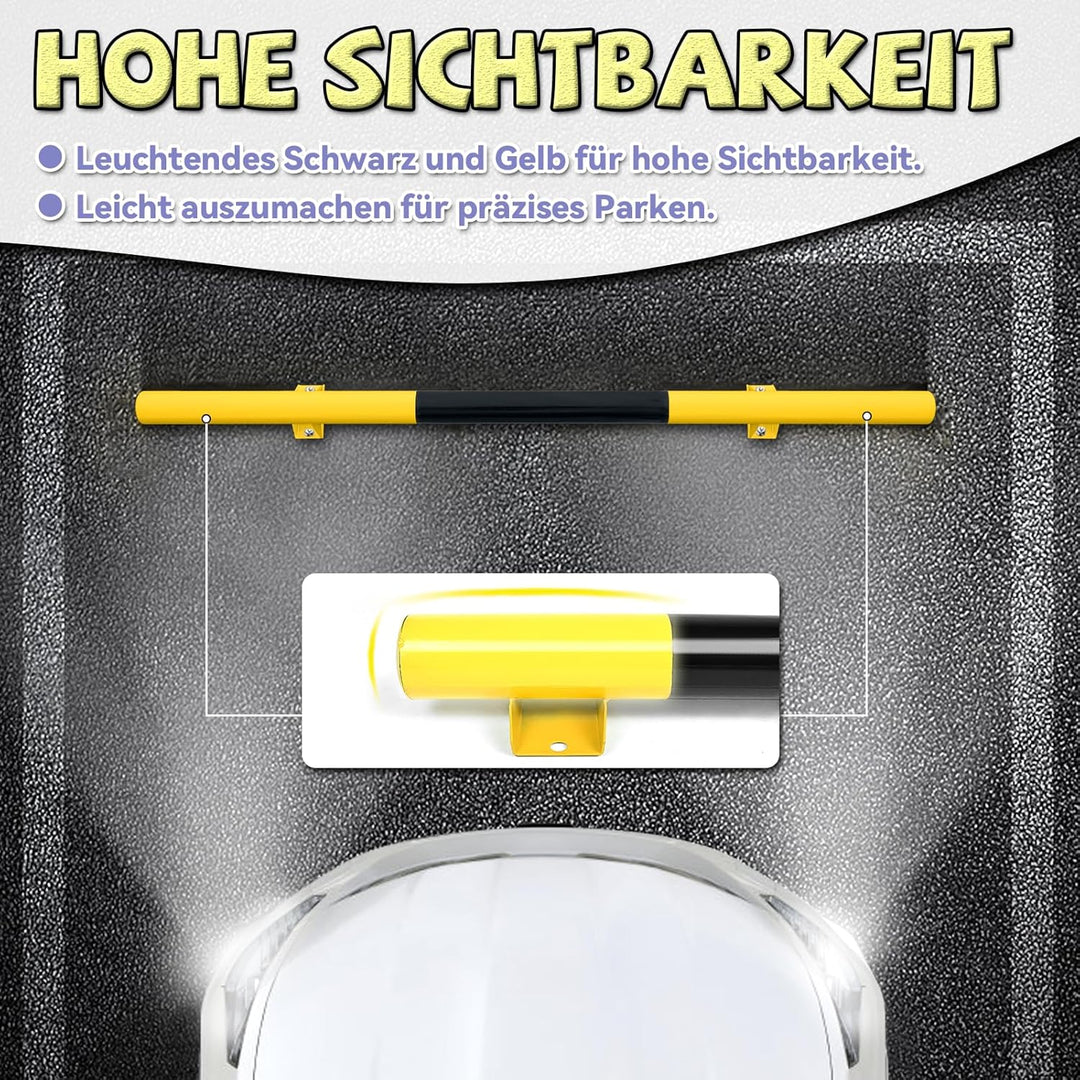 Froadp 1 Stück Radstopper Parkplatzsperre 180cm Auto Einparkhilfe aus Verdickter Stahl Radstopp-Park