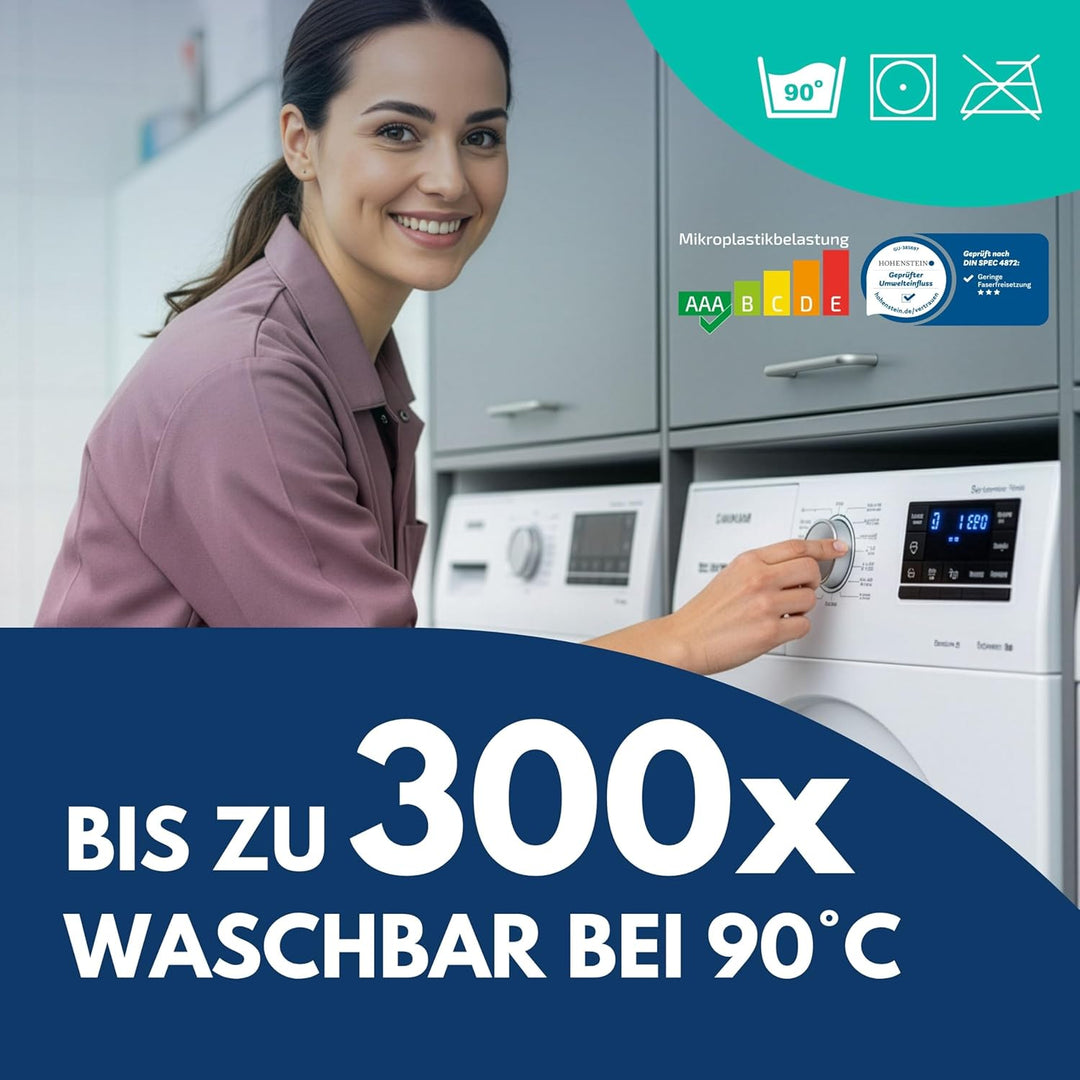 Sonty 2 Stück Wischmopp Set 40cm, Klapphalter Magnet, Mopstange Alu, Microfaser Mopp (2), 2