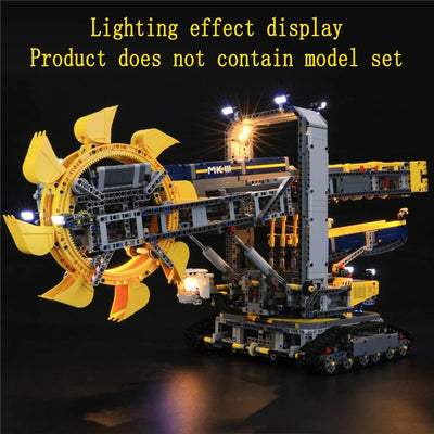 GEAMENT LED Licht-Set Kompatibel mit Lego Schaufelradbagger (Bucket Wheel Excavator) - Beleuchtungss