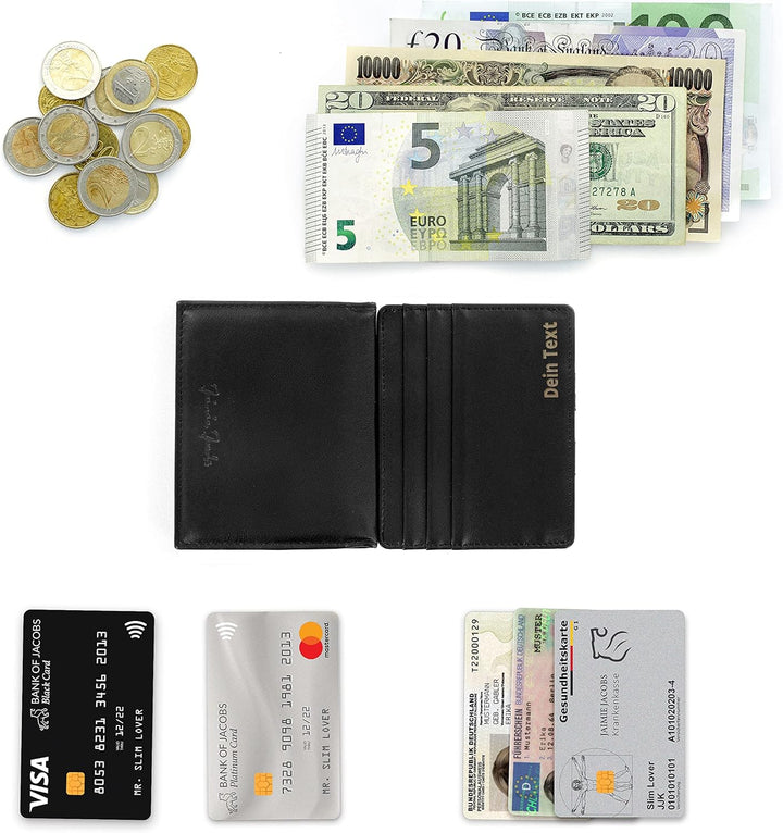 Jaimie Jacobs Flap Boy mit Gravur - Das Original - Magischer Geldbeutel mit Münzfach RFID-Schutz Ges
