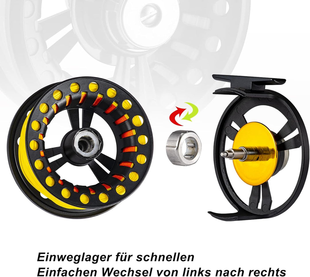 Goture Fliegenrolle Fliegenfischen Rollen wasserdicht 2+1BB 3/4 5/6 7/8 9/10 Aluminum Legierungskörp