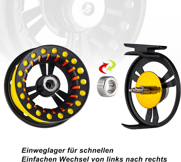 Goture Fliegenrolle Fliegenfischen Rollen wasserdicht 2+1BB 3/4 5/6 7/8 9/10 Aluminum Legierungskörp