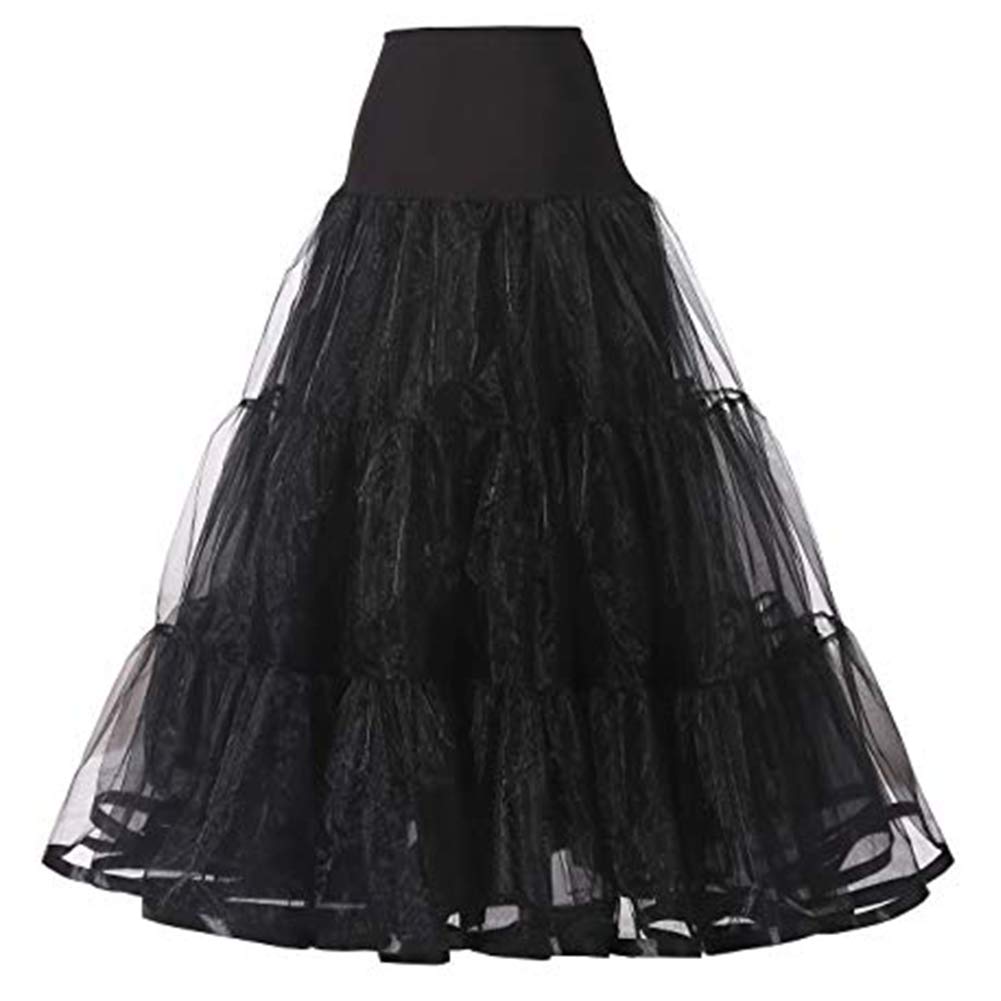 Damen Petticoats Langer Petticoat Hochzeitsabendkleider Knöchellanger Unterrock Reifrock für Abschlu