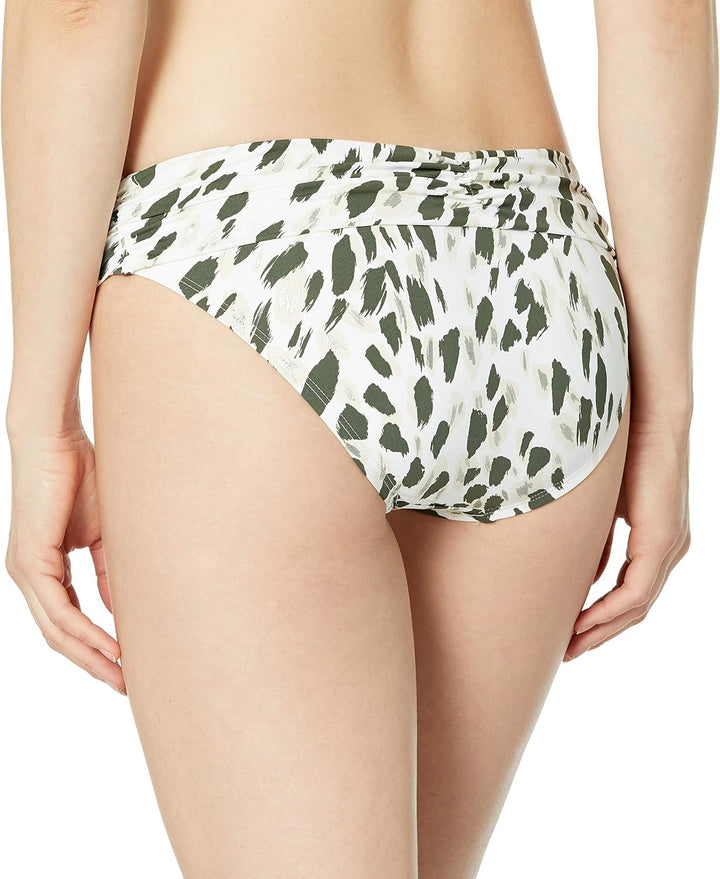 La Blanca Island Goddess Hipster-Bikini-Hose mit gerafftem Bund 4 Olive//Brushstroke Petals, 4 Olive