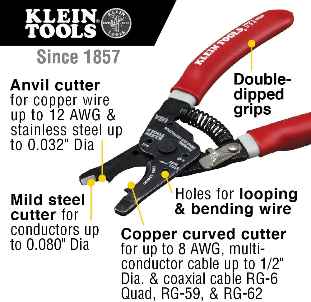 Klein Tools 63020 Multi-Kabelschneider Klein-Kurve, 0,8-13 mm