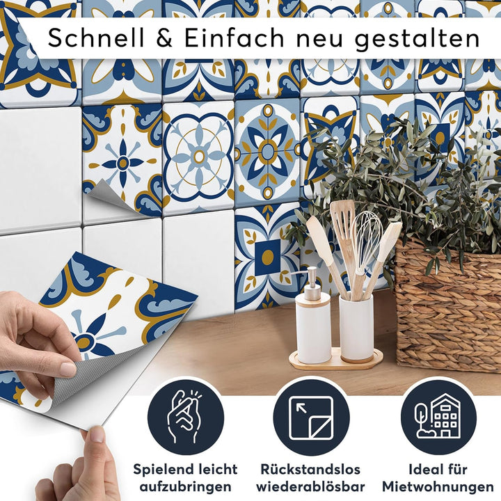 CREATISTO Mosaik-Fliesen Fliesensticker Fliesenfolie - Stylische Sticker Aufkleber für Fliesen I Sti