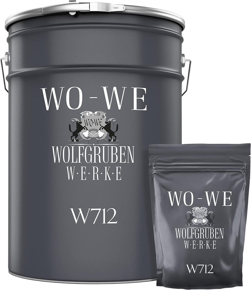 WO-WE 2K Fliesenlack MATT Silbergrau RAL 7001 Boden Wand Fliesenfarbe Bad Küche - 5Kg 5.00 kg (1er P