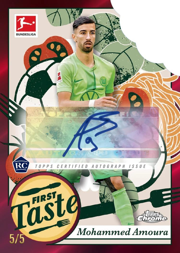Topps Chrome Bundesliga Season 2024/25 Fussball Vorteilsbox - 7 Packungen pro Box - 4 Karten pro Pac