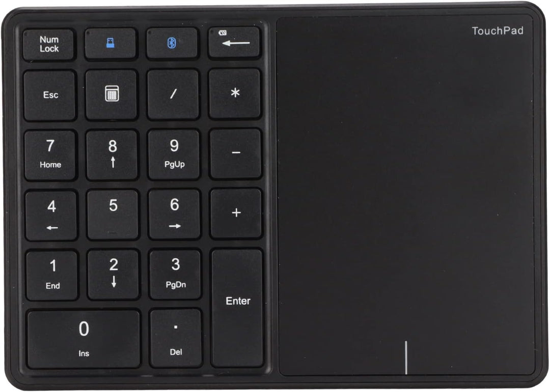 Haofy Numerisches Keypad 21 Tasten mit Touchpad, 500-mAh, Bluetooth & 2,4G, Plug-and-Play für, macOS