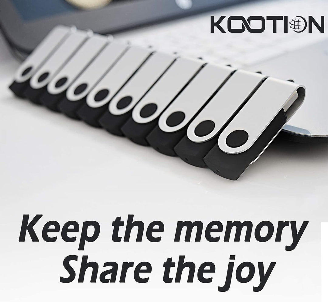 KOOTION 64GB USB 3.0 Sticks 10er Pack Speicherstick Datenstick Memory Sticks Bunt Flash Laufwerk 360