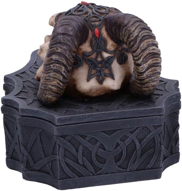 Nemesis Now Drachenschädel-Box (Monte Moore), Schwarz, 17,7 cm, 17.7cm