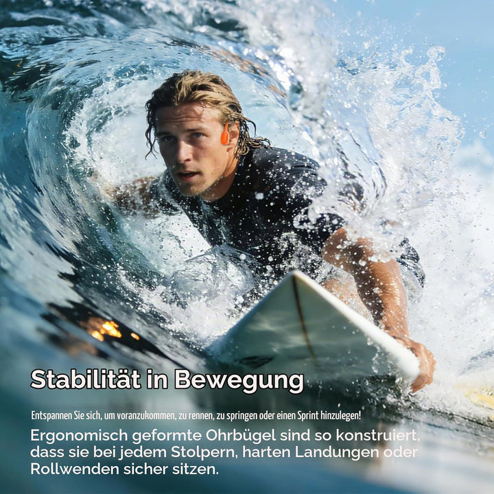 esonstyle Kopfhörer Schwimmen Bluetooth 6.0 - IP68 wasserdichte, Knochenschall Kopfhörer mit 8GB Spe