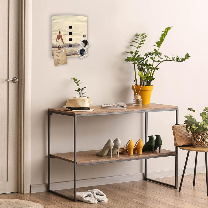 banjado® Design Schlüsselkasten aus Edelstahl Motiv Wellenreiten Gehen für 24 x 21,5 x 7cm Schlüssel