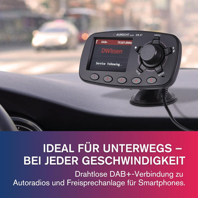 Albrecht DR 57 Adapter zum Aufrüsten von Auto-Radios, 27257, FM-Transmitter für DAB+ Sender und Blue