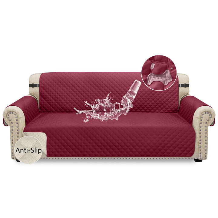Granbest wasserdichte Sofabezug 3 Sitzer rutschfeste Couchbezug mit Elastischen Riemen, Waschbare So
