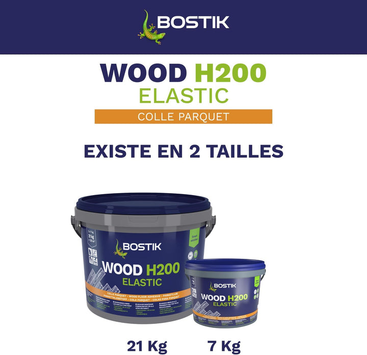 Bostik - Parkettkleber Holz H200 - Hochleistungs-Hybridkleber für alle Arten von Parkett und Heizböd