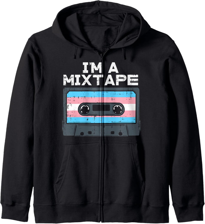 Im A Mixtape Transgender Casette Tape Trans Pride Flag LGBT Kapuzenjacke