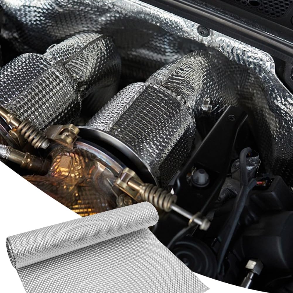 Hitzeschutz Hitzeblech Geprägte, 100 cm x 40 cm Hitzeschutzblech Aluminium Motorsport Isolierung, Hi