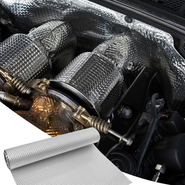 Hitzeschutz Hitzeblech Geprägte, 100 cm x 40 cm Hitzeschutzblech Aluminium Motorsport Isolierung, Hi