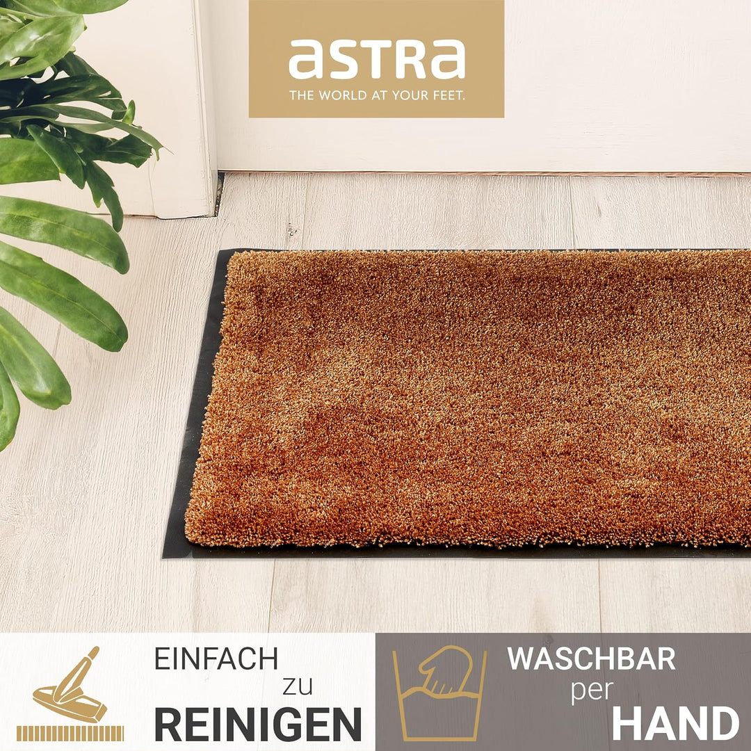 Rutschfeste Schmutzfangmatte innen weich - Kupfer 60 x 80 cm (Rechteckig) | Pflegeleichte Sauberlauf