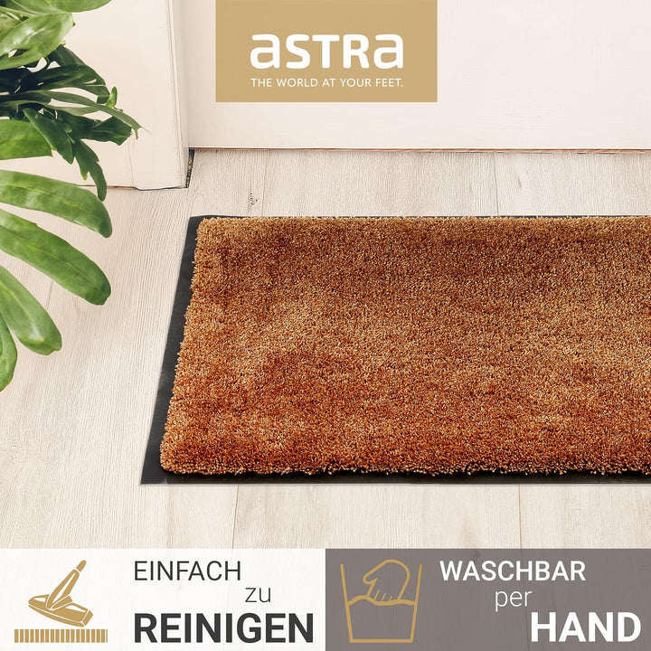 Rutschfeste Schmutzfangmatte innen weich - Kupfer 60 x 80 cm (Rechteckig) | Pflegeleichte Sauberlauf