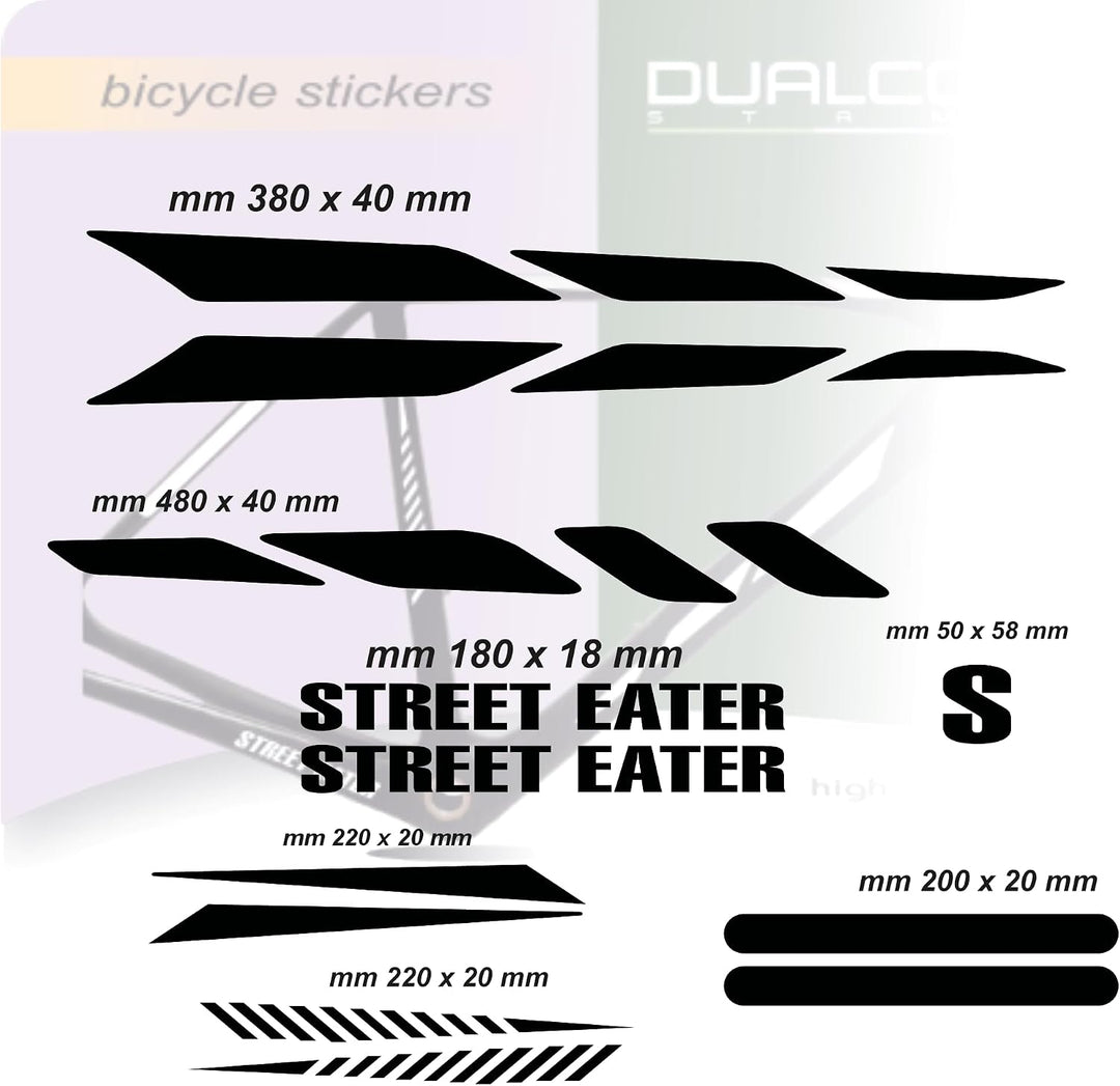 Set mit 12 Aufklebern Decal Fahrradrahmen Fahrrad Aufkleber Rahmen MTB Universal Schutz Code B0168 (