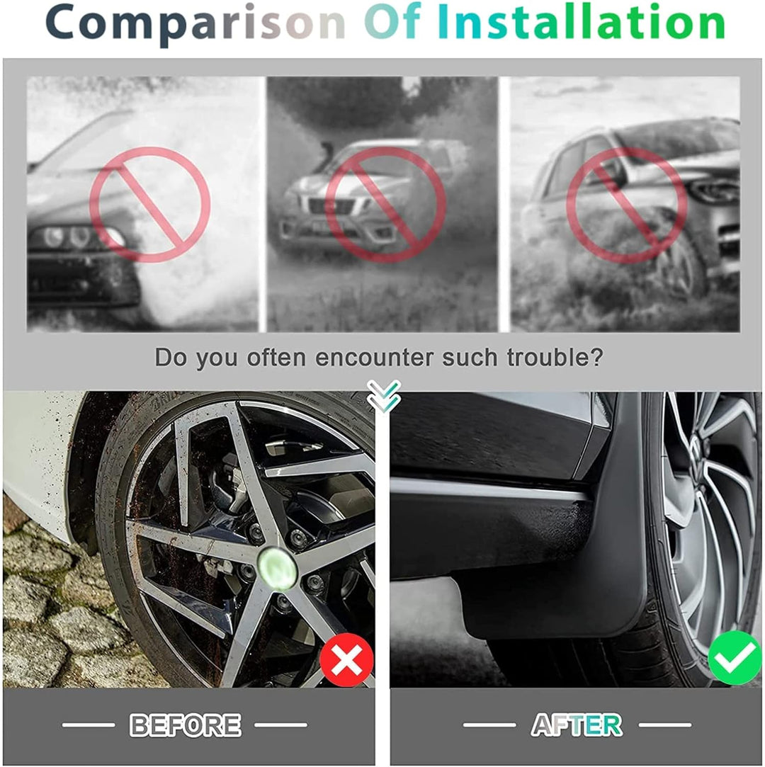GAFAT V-W T-Cross Schmutzfänger, 2018-2022 2023 T-Cross Kotflügel Vorne und Hinten, Spritzschutz Aut