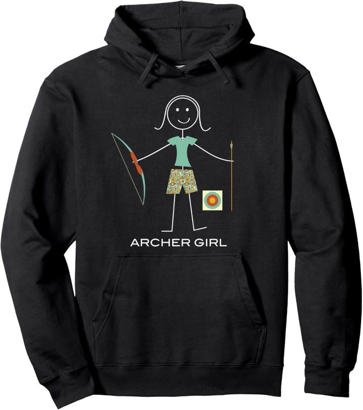 Lustiges Frauenbogenschiessen, Mädchenbogenschützengeschenk Pullover Hoodie