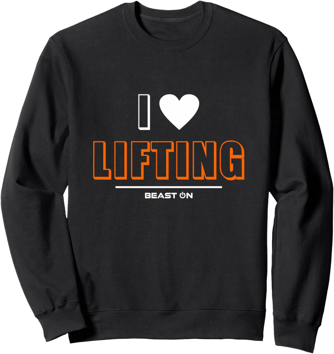 I Love Lifting Orange Gym Workout Fitness Bodybuilding Gewinne Sweatshirt