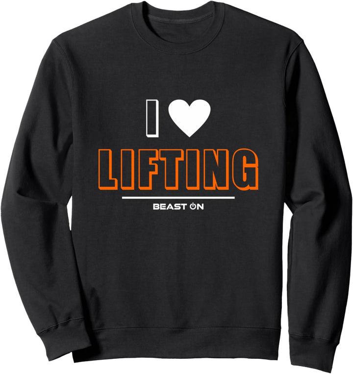 I Love Lifting Orange Gym Workout Fitness Bodybuilding Gewinne Sweatshirt